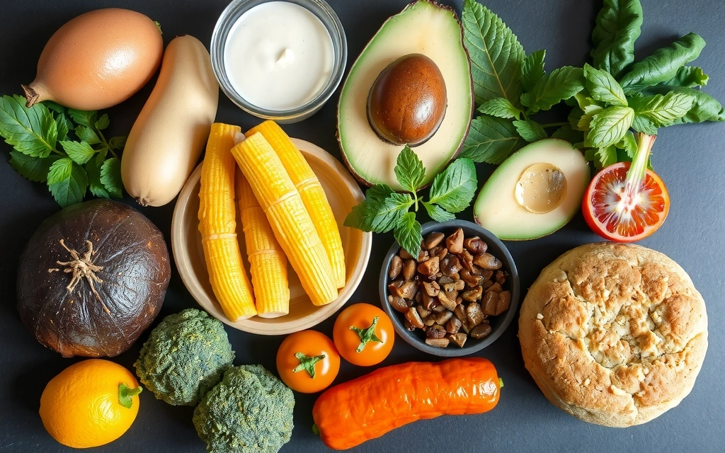 Vielfältige Auswahl an frischem, gesundem, allergenfreiem Essen